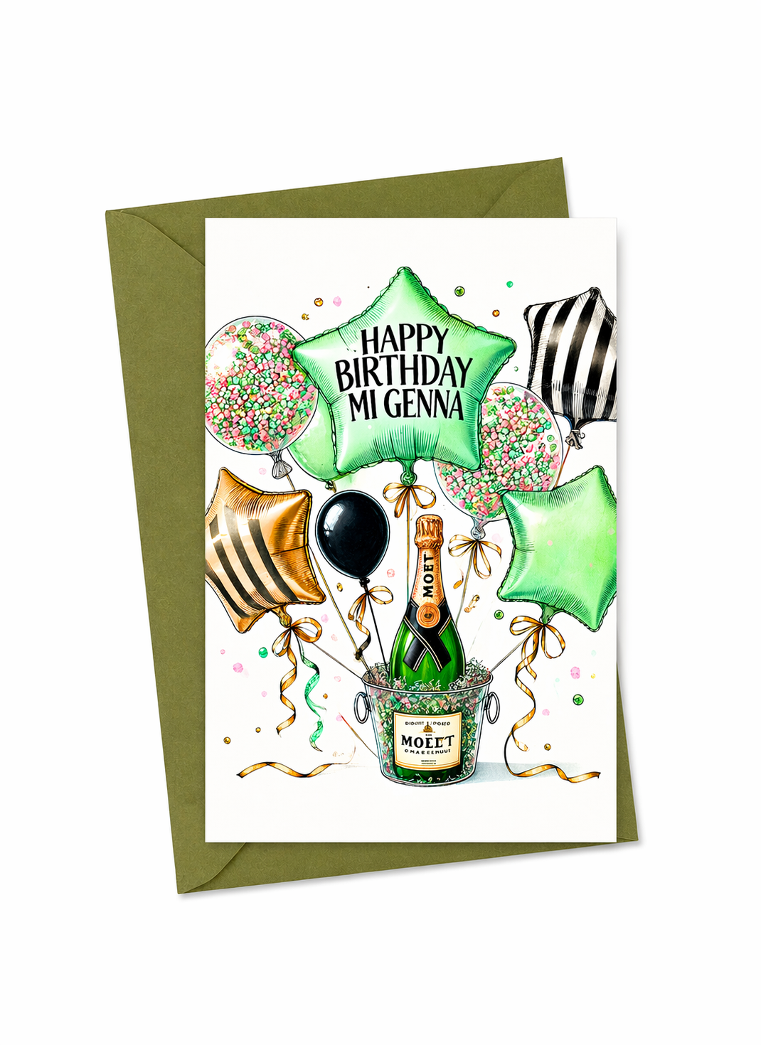 Mi Genna, Birthday card