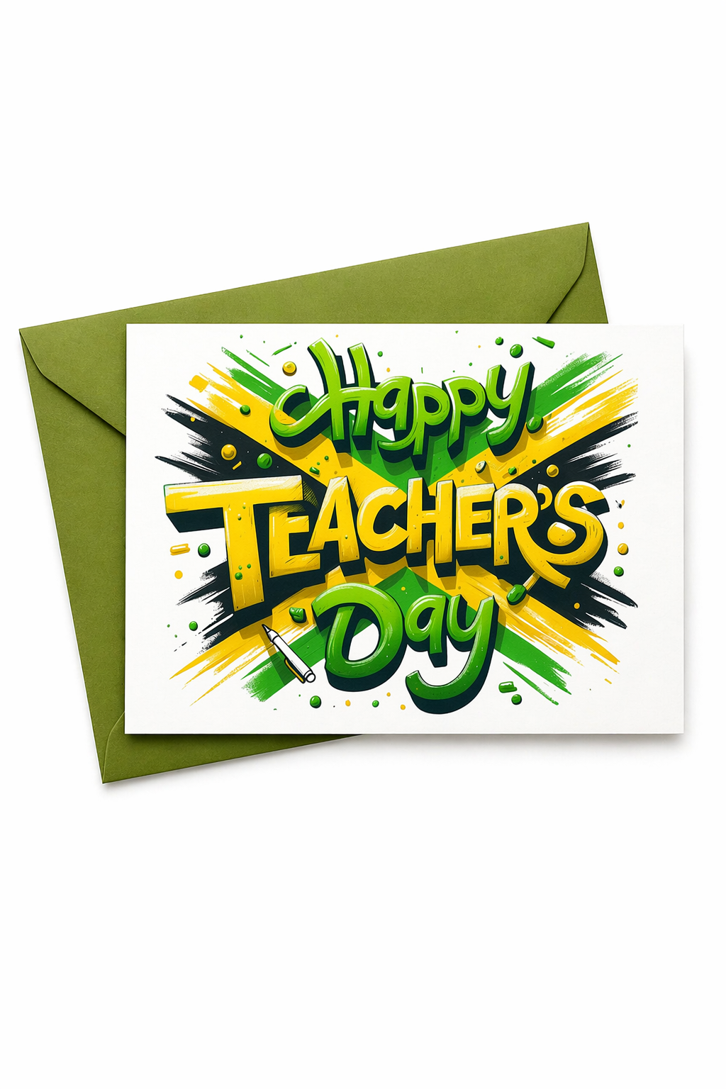 Teacher's Day Flag card